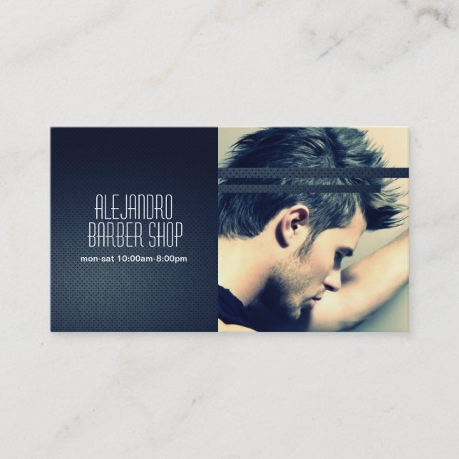 Barber Shop, Salon Business Card (Front)