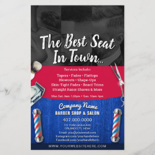 Barber Shop & Salon Customisable Coupon Template Flyer