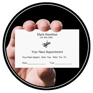 Barber Shop Simple Appointment Cards