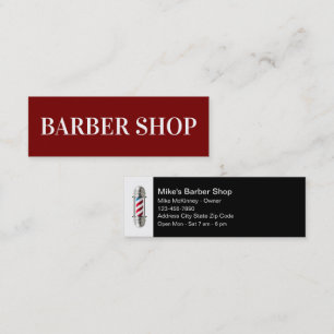 Barber Shop Simple Barber Light Business Cards