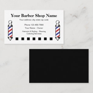 Barber Shop Simple Customer Rewards Design Loyalty Card