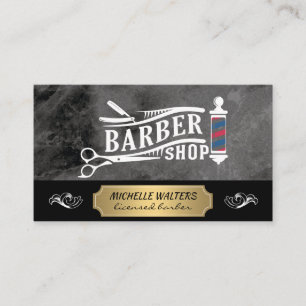 Barber Shop Tools Hair Cut Business Card