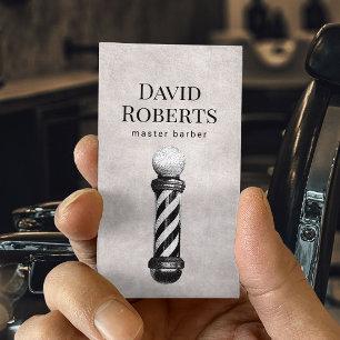Barber Shop Vintage Barber Pole Barbershop Hair Business Card
