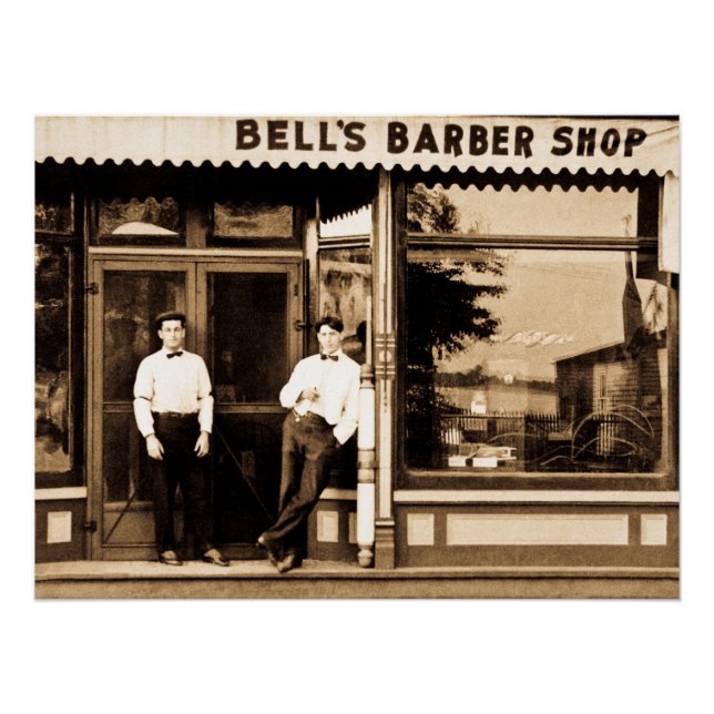 Barber Shop Vintage Retro Americana Poster (Front)