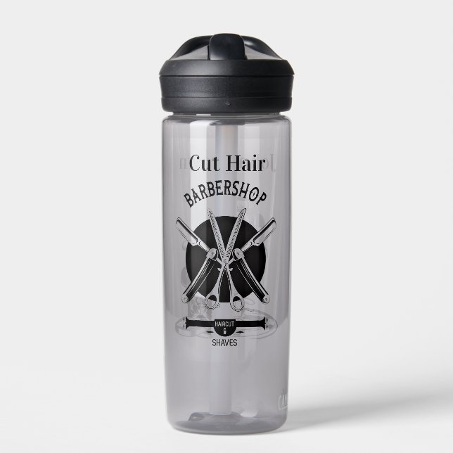 Barber Shop Water Bottle (Front)
