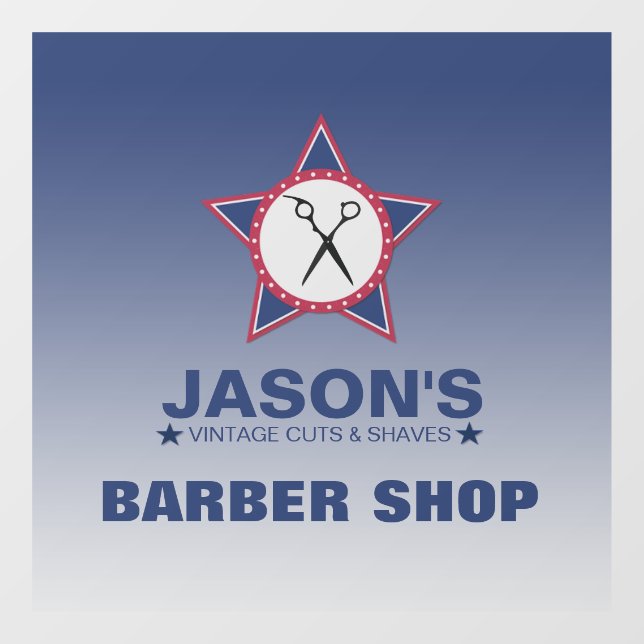 Barber ShopWindow Cling (Sheet)