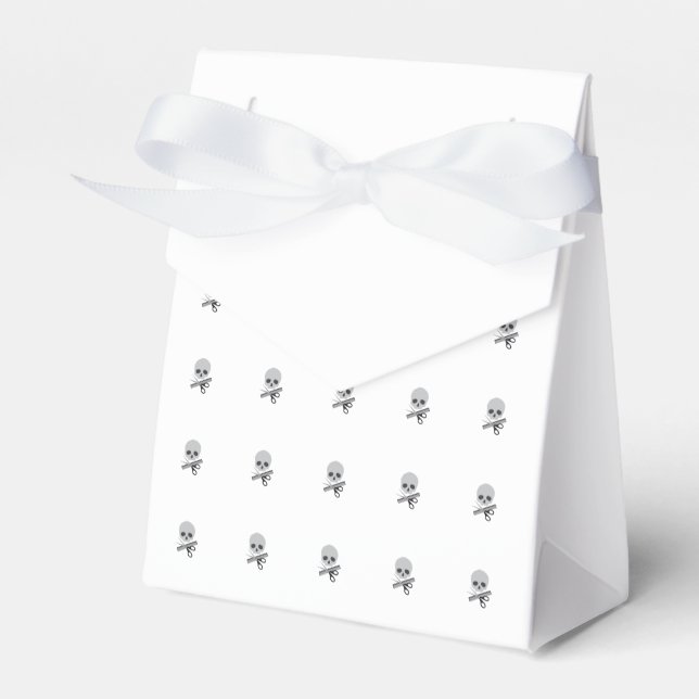 Barber skull favour box (Front Side)