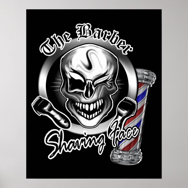 Barber Skull Poster (Front)