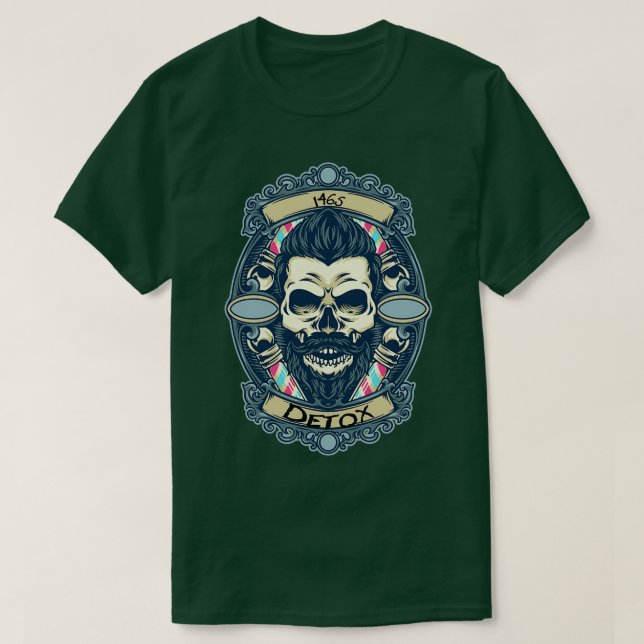 Barber Skull T-Shirt (Design Front)