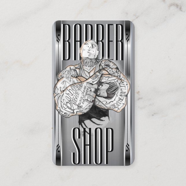 Barber   Template Business Card (Front)