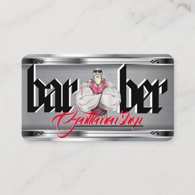 Barber   Template Business Card (Front)