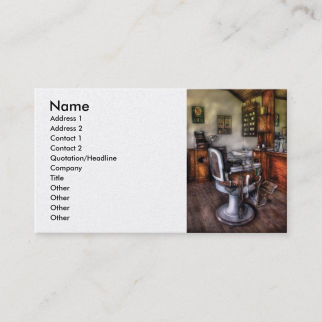 Barber - The Barber Chair Business Card (Front)