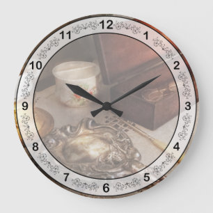 Barber - The morning ritual Large Clock