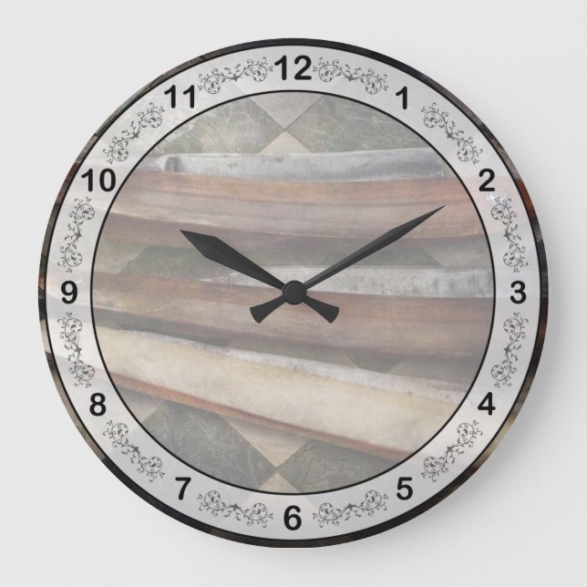 Barber - The Razor  Large Clock (Front)