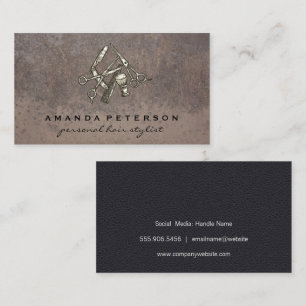 Barber Tools Stylist Business Card
