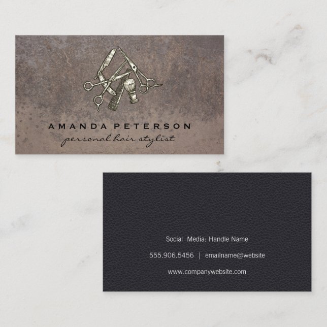 Barber Tools | Stylist Business Card (Front/Back)