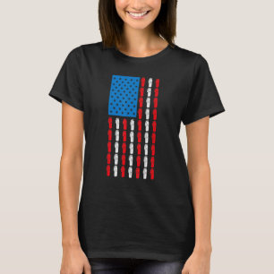 Barber US Flag Cool Design Hairdresser Barbershop  T-Shirt