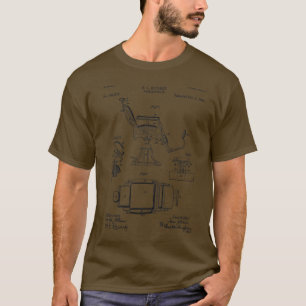 Barbers Chair Patent Barber Art Antique T-Shirt