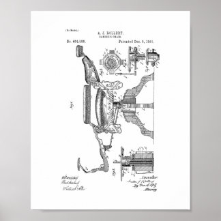 Barber's Chair Patent Poster