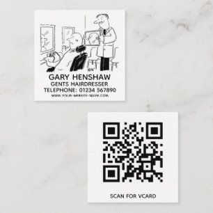 Barbers or Gents Hairdresser Square Business Card