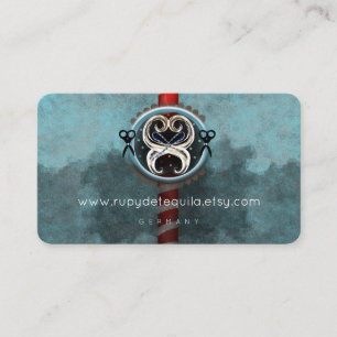 Barber's pole Salon Hair Scissors Business Card