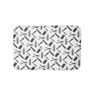 Barber's Shop Pattern Bath Mat