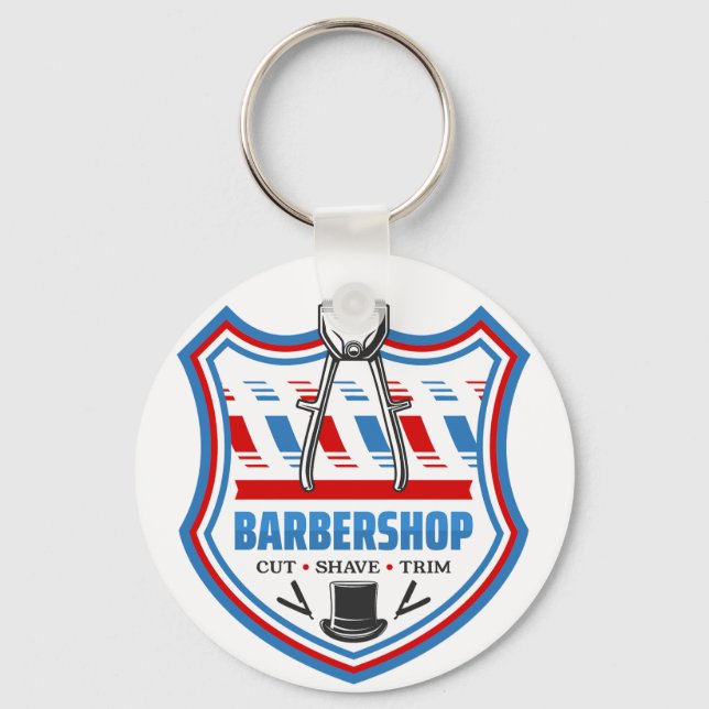 Barbershop Barber    Key Ring (Front)