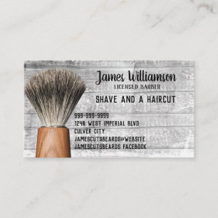 Barbershop Barber Stylist Shave Haircut Modern Business Card