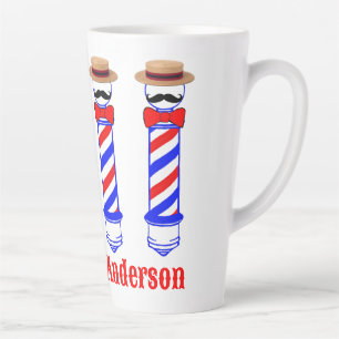 Barbershop Barberpole Singers Personalize  Latte Mug