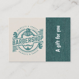 Barbershop blue jeans texture Gift Certificate