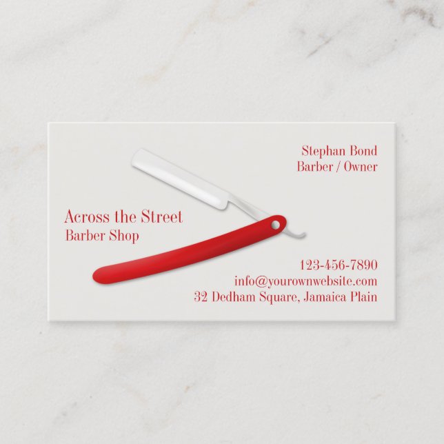 Barbershop Business Card (Front)