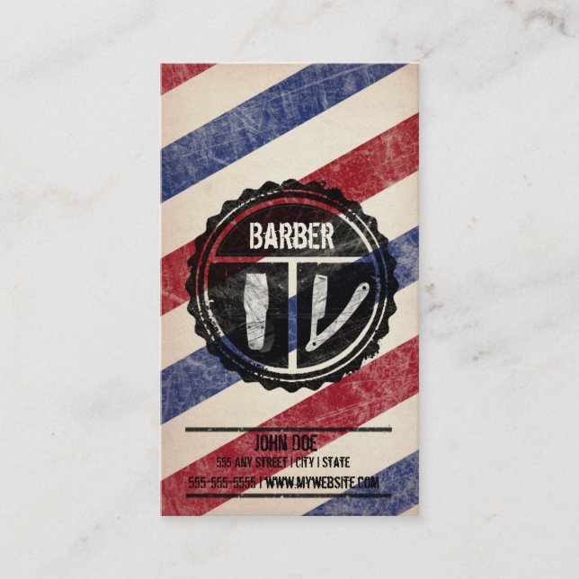 Barbershop Business Card (Front)