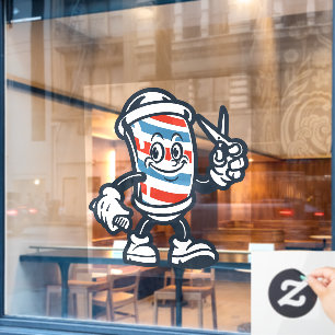 Barbershop Cartoon Barber Pole Character