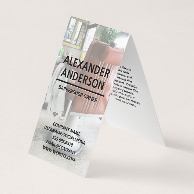 Barbershop Chair Business Card (Front)