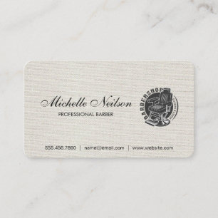 Barbershop Chair   Hair Cuts Business Card