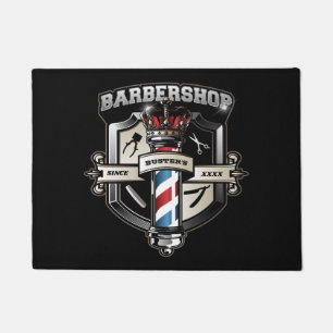 Barbershop Classic Logo Personalise Doormat