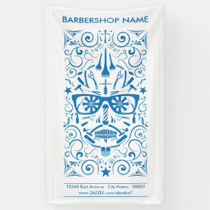 barbershop dia de los muertos banner