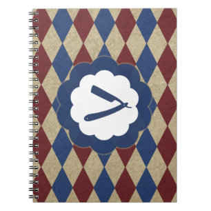 barbershop diamonds spiral notebook