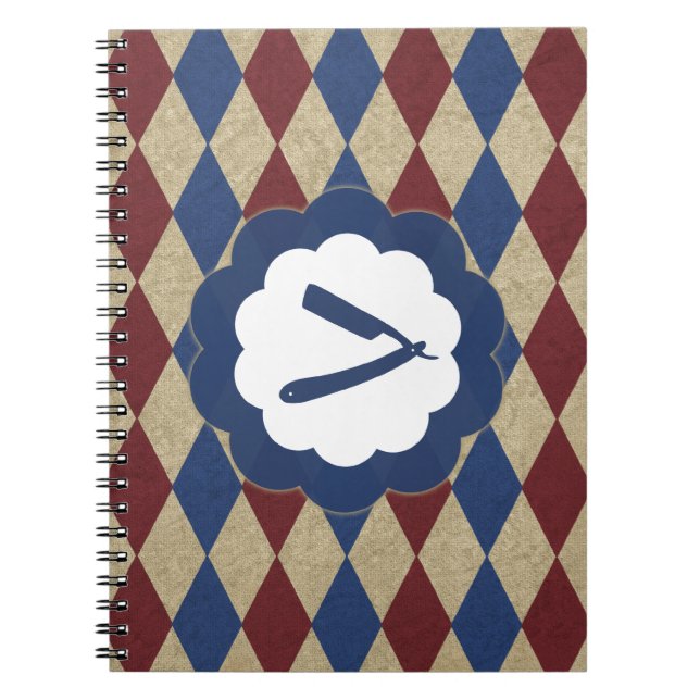 barbershop diamonds spiral notebook (Front)