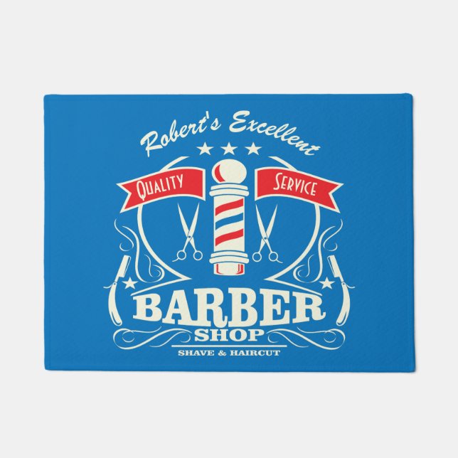 Barbershop Entrance Door Mat (Front)