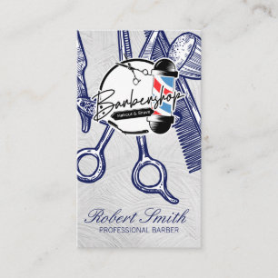 Barbershop   Hair Stylist Tools   Haircut Business Card
