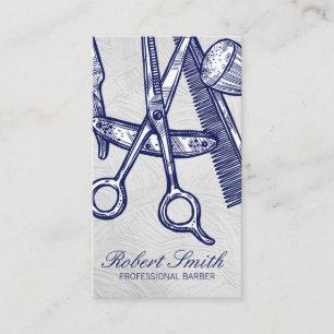 Barbershop   Hair Stylist Tools Shears Business Card