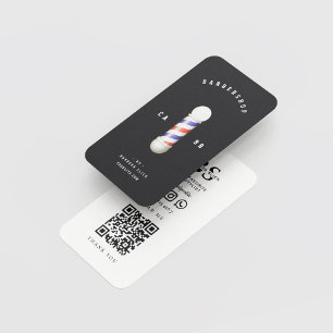 Barbershop Haircut Hairstylist Barber's Pole Business Card
