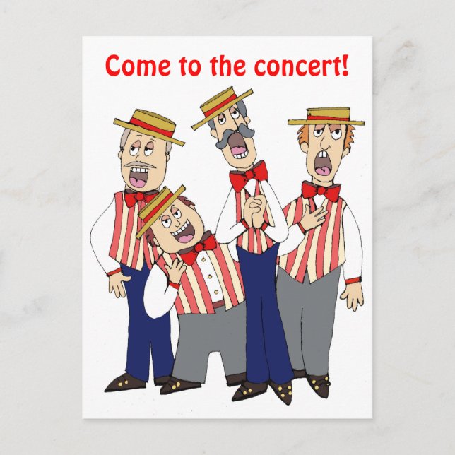 Barbershop Invitation Postcard (Front)