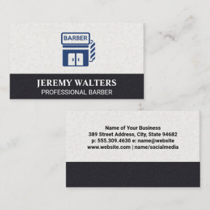 Barbershop Leather Business Card