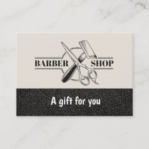 Barbershop leather look Gift Certificate