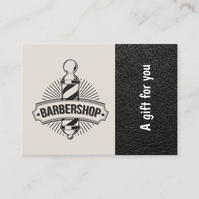 Barbershop leather look  Gift Certificate (Front)