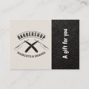 Barbershop leather look Gift Certificate