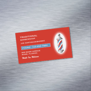 Barbershop Magnetic Business Card
