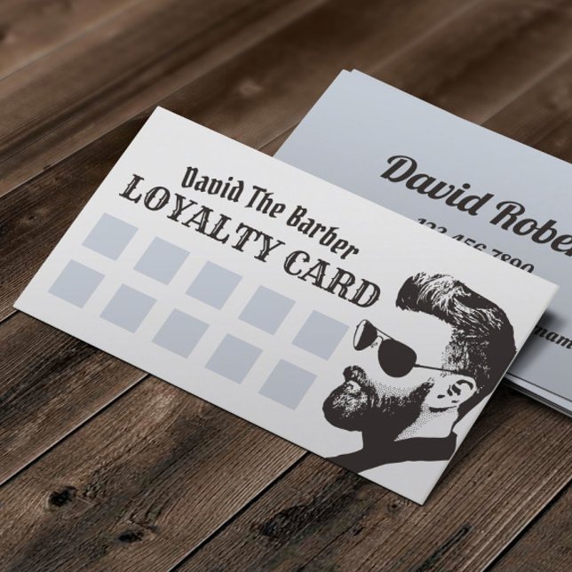 Barbershop Man Fashion Master Barber Loyalty Card (Creator Uploaded)